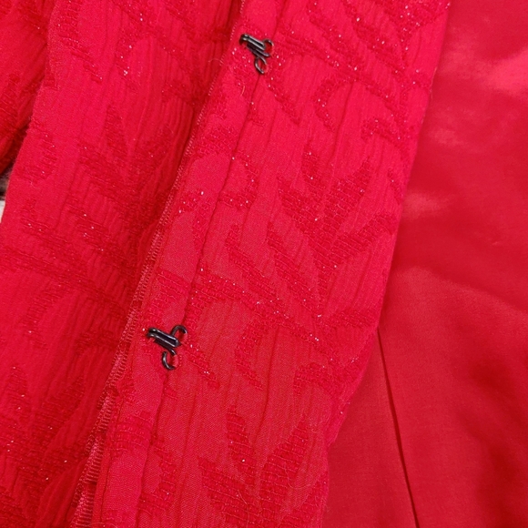 Coldwater Creek Red Decorative Ruffle Accent Jackt - Picture 10 of 11